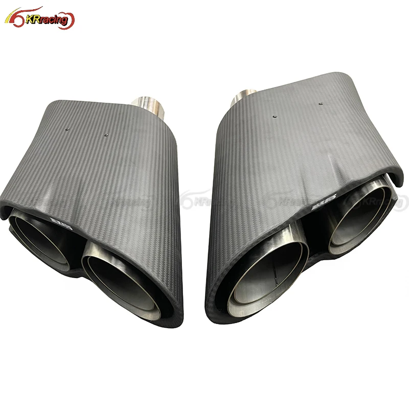 

suitable for Upgrade Brabu Style Rocket B900 Dry Carbon Exhaust Tips for Mercedes Benz G-Class W464 G500 AMG G63 2018-2022
