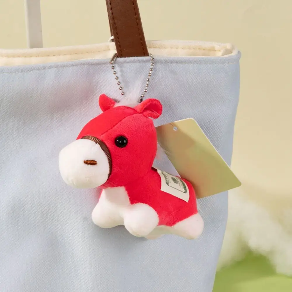 Copia soldi cavalli bambola di peluche borsa ciondoli appesi cavallo farcito portachiavi ornamenti portachiavi peluche cavalli giocattolo cavallo zaino decorazione