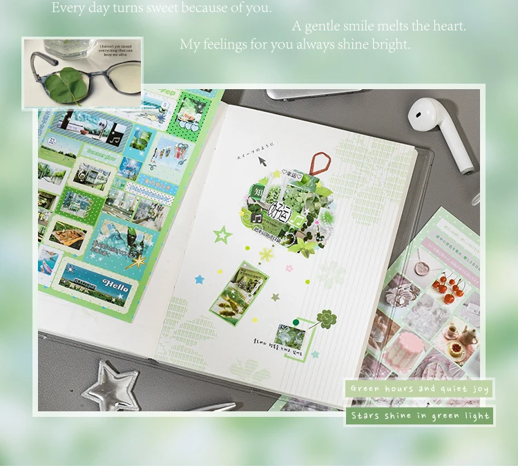 TIANZI 20 Sheets Die Cut Stickers Book Cute Cartoon Decorative Scrapbooking Materials Handmade Diary Japanese Stationery Supplie
