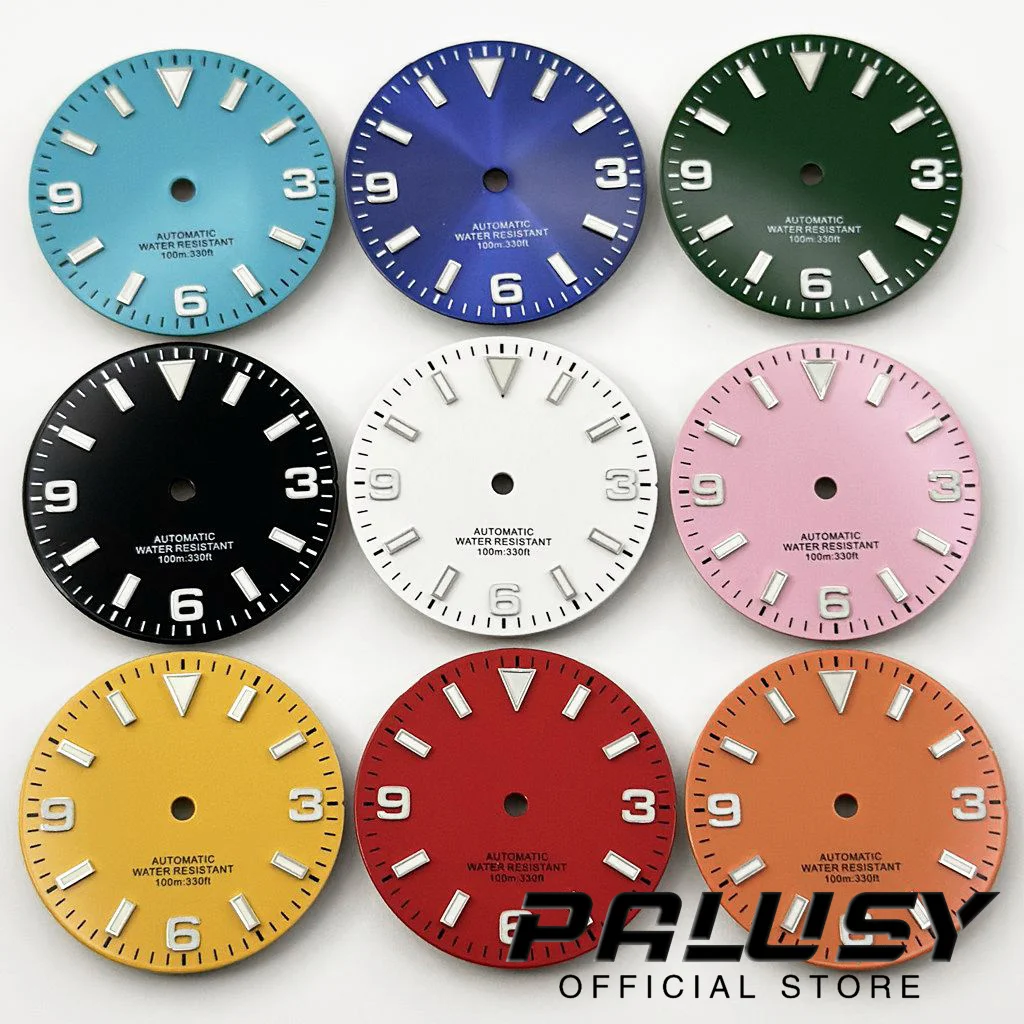 

29mm Watch Dial Green Luminous Watch Faces For NNH35 ETA 2824 2836 Miyota 8215 821A Mingzhu DG2813 3804 Seagull 1612 Movement