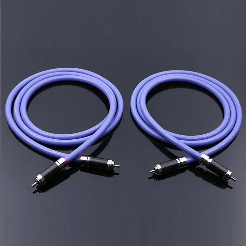 Par Furutech FA-αS22 Cable RCA de Audio HiFi señal OCC Conductor de cobre y cristal con enchufe de fibra de carbono