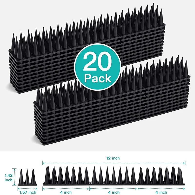 Bird Spikes Bird Deterrent Spikes Prevent Birds From Entering Non-Slip And Bird-Proof Plastic Fences On The Roo