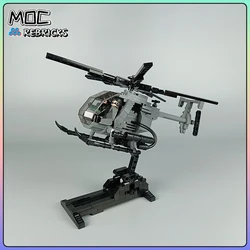 Military Series MOC Bricks Upgrade Little Bird Helicopters With Soldier Weapon Building Block Model DIY Boy Toys Christmas Gifts