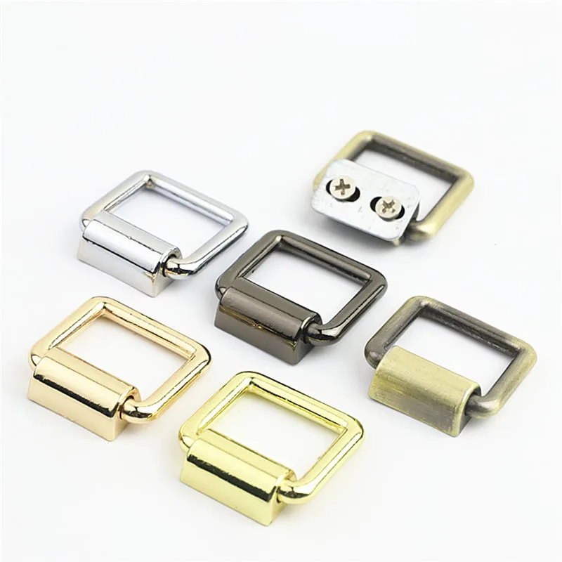 50pcs 15/16/19mm Metal O D Ring Screw Buckle Bag Strap Side Clip Hanger Bags Shoulder Chain Link Buckle DIY Hardware Accessories