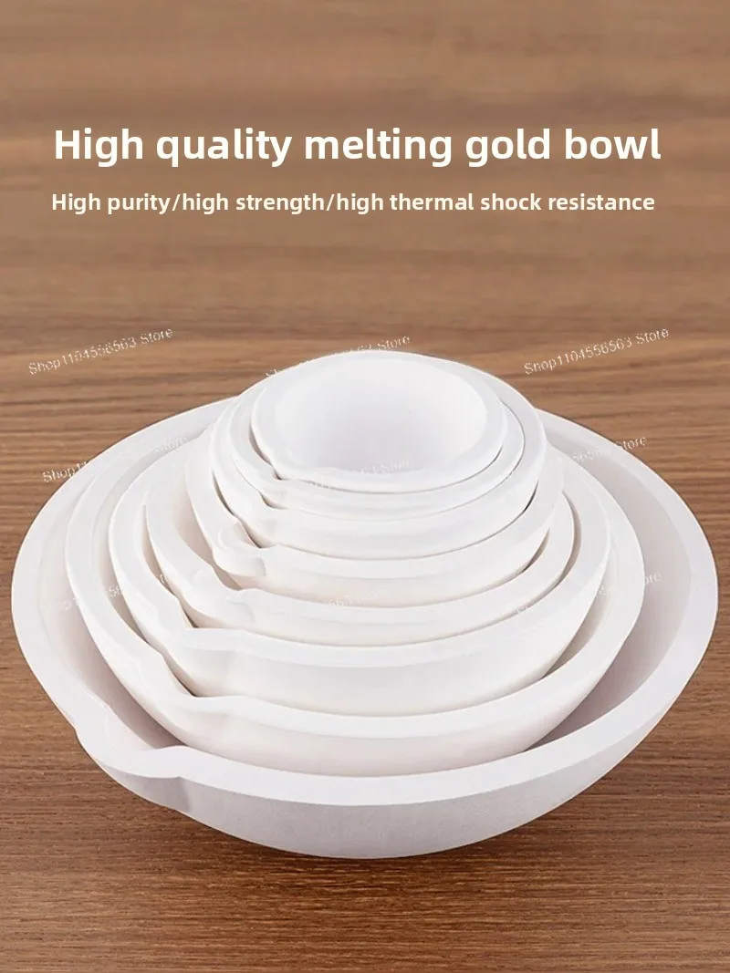 Melting Gold Bowl Platinum Platinum Bowl Quartz Bowl Crucible Pot Gold Silver Copper Material Melting Pot Gold Jewelry Tool