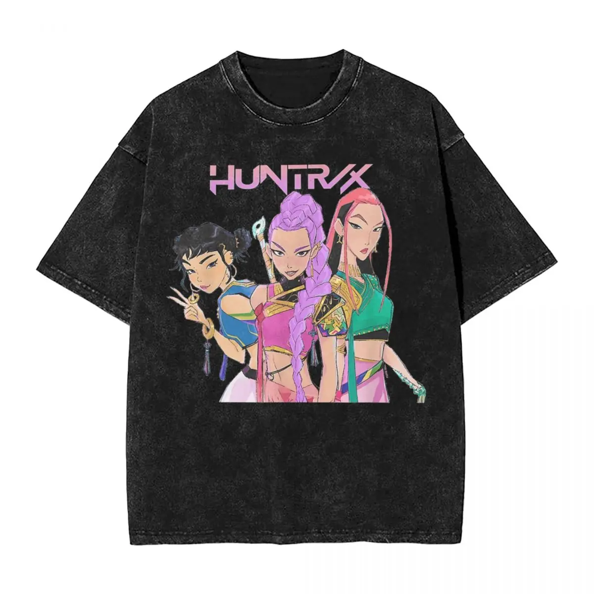 

Men's Rumi Mira Zoey HUNTRIX Kpop Demon Hunters T Shirts Top Tees Summer Short Sleeves T-Shirt O-Neck Hippie Casual Tee Shirt
