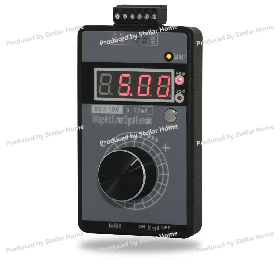 Handheld Positive and Negative Voltage 0-10V 5V + Current 0-4-20mA Signal Precision Generator Analog Source Calibrator