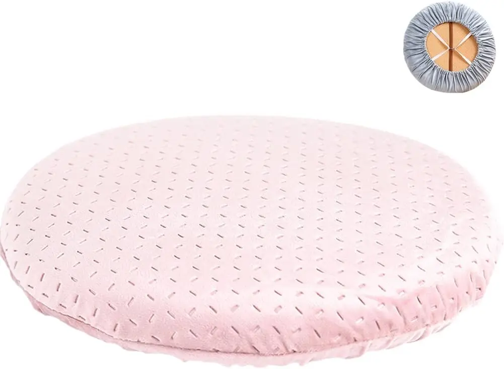 

Memory Foam Stool Cushion Round Padded Bar Stool Covers Cushions Velvet Round Chair Seat Cushions Slipcover Elastic Non-Slip