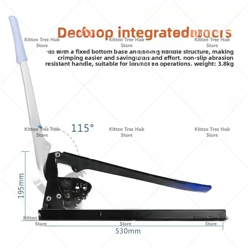 Open Barrel OT Terminal Crimping Tool for U Type Wire Connectors 5-200A, Professional Copper Cable Lug Crimper Pliers