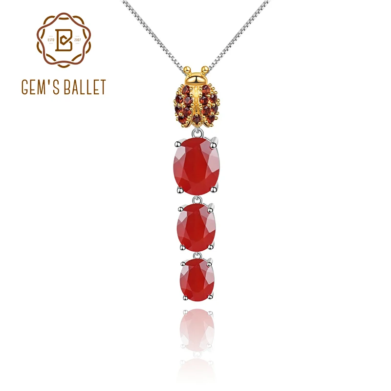 

GEM'S BALLET, винтажное ожерелье из стерлингового серебра 925 пробы, ювелирные изделия, натуральный красный агат, драгоценный камень, кулон ручной работы, ожерелье, подарок для нее