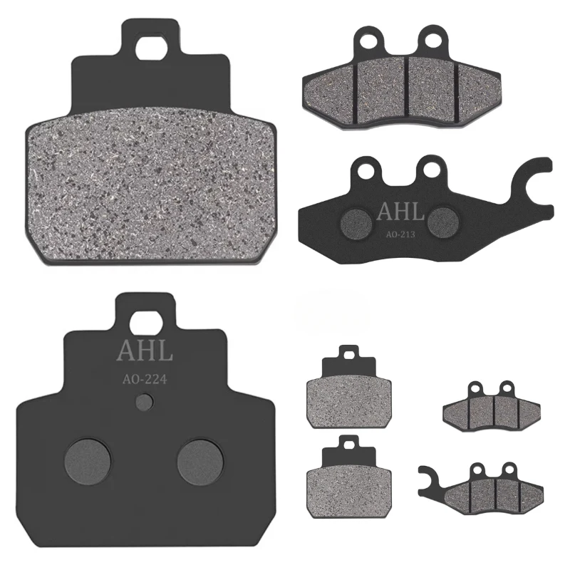 AHL Motorcycle Semi-Organic Metal Front and Rear Brake Pads For PIAGGIO X8 125 04-06 150 2007 250 ie 2005-2007 X9 250 2005-2006