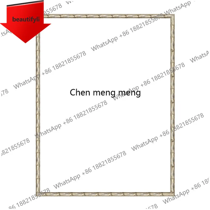 A50 Wall hanging French simple makeup mirror bamboo design wall decorative mirror wall hanging retro makeup mirror