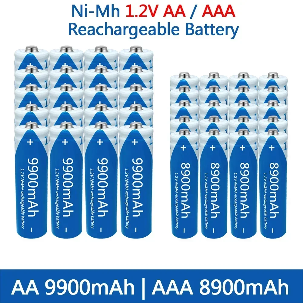 AA AAA 1.2V rechargeable Battery NIMH Battery high capacity 9900mAh rechargeable Battery for toys Remote control mouse