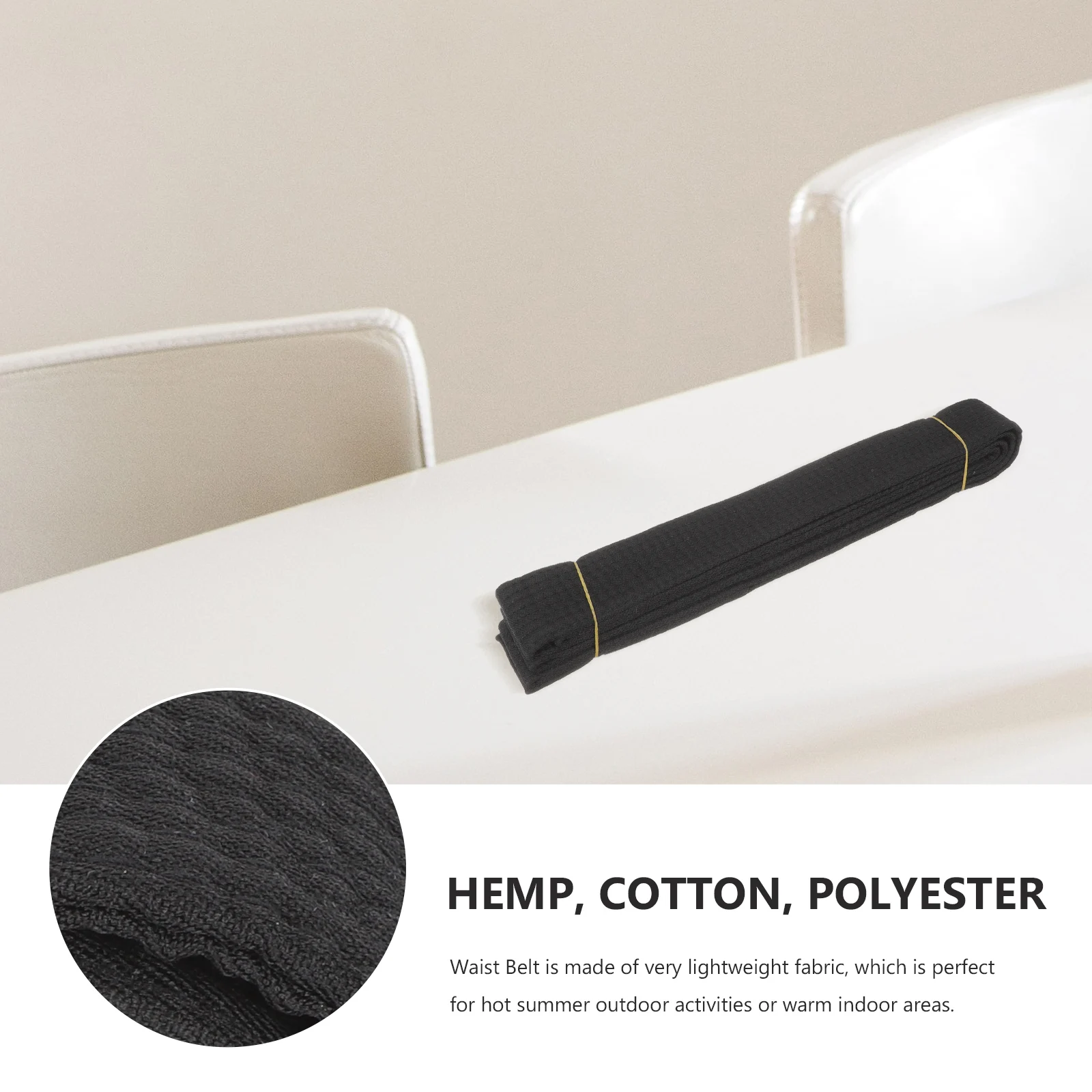 

1pc Premium Karate For Men Women Durable Martial Arts Waist Belt Taekwondo Judo Training Gear Lightweight Stretchy Uniform Belt