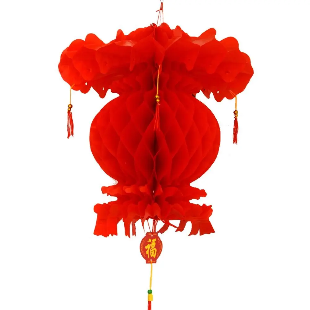 

Foldable New Year Red Lanterns Waterproof Reusable Chinese Hanging Lantern Traditional Spring Festival Pendant Birthday Gifts