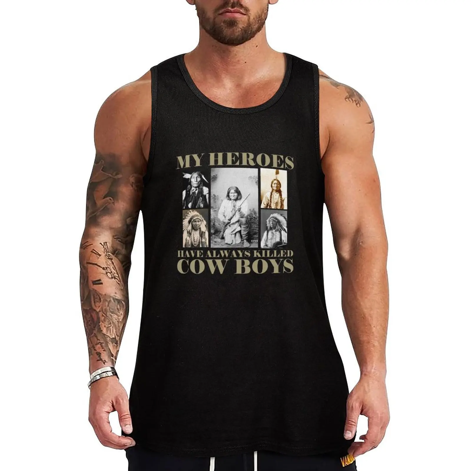 My Heroes Have Always Killed Cowboys Native copy Майка Мужская футболка Рабочий жилет Мужская спортивная одежда спортивная одежда мужская