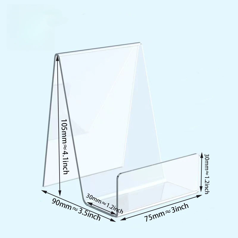 1 Transparent Acrylic Bookshelf Transparent Shelf Acrylic Display Stand Desktop Storage Mobile Phone Support Book Storage