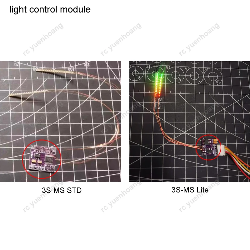 1PCS RC Model Car Colorful Light Strip Lamp Beads Side Length 1mm WS2812 1010 LED DIY Flexible Flash Lights Bar Can be Trimmed