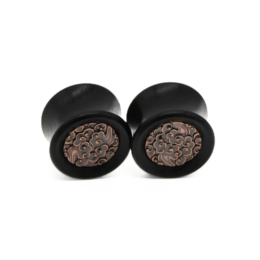 1 Pair Ear Expansion Piercing Device Wooden Earlobe Earrings Ear Plugs and Ear Tunnels Piercing Jewelry