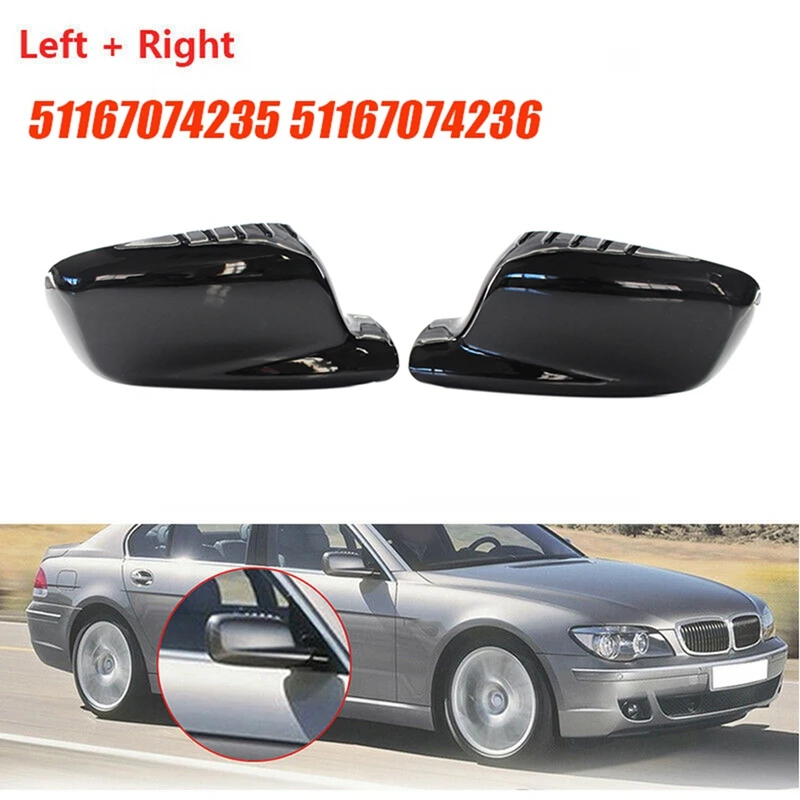 1Pair Car Rearview Mirror Covers Trim Caps For BMW E65 E66 E67 E46 Coupe E46 Cabrio 51167074236 51167074235