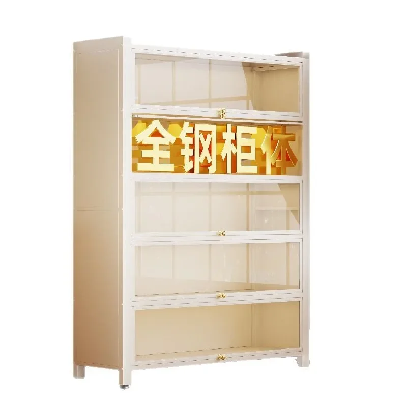 Steel Display Cabinet Versatile Use Noise Free Sturdy Construction Ergonomic Design Space Saving Load Bearing Adjustable Feet