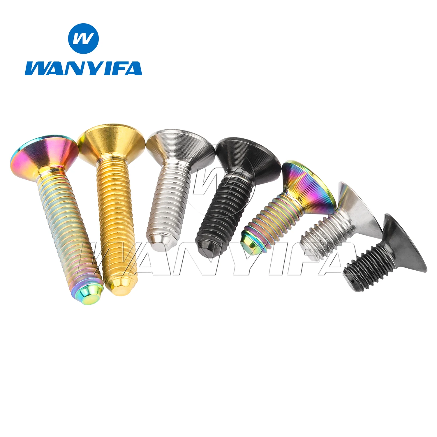Wanyifa Titanium M3x6/8/10/12/15/18/20mm Allen Key Flat Head Screws Bike Bicycle Bolts