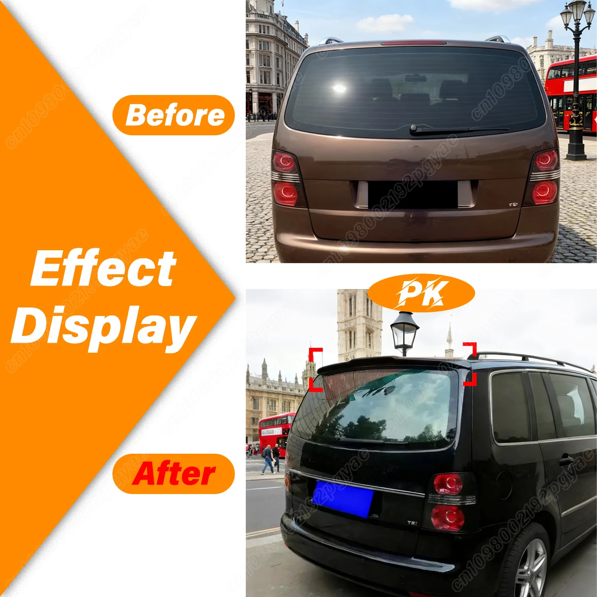 For Volkswagen Touran 2004 2005 2006 2007 2008 2009 2010 2011 2012 2013 2014 2015 2016 2017 Automotive Rear Roof Spoiler Kit