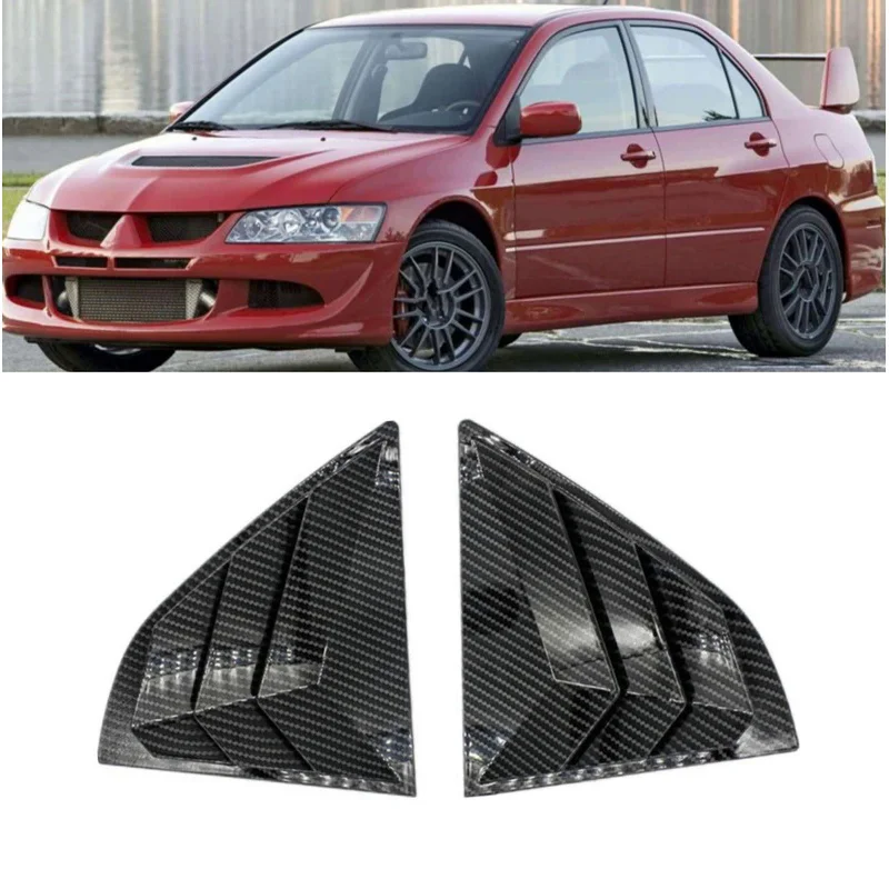 

Для Mitsubishi Lancer 2007-2015 углеродное волокно заднее окно боковое вентиляционное отверстие жалюзи крышка отделка автомобильные аксессуары