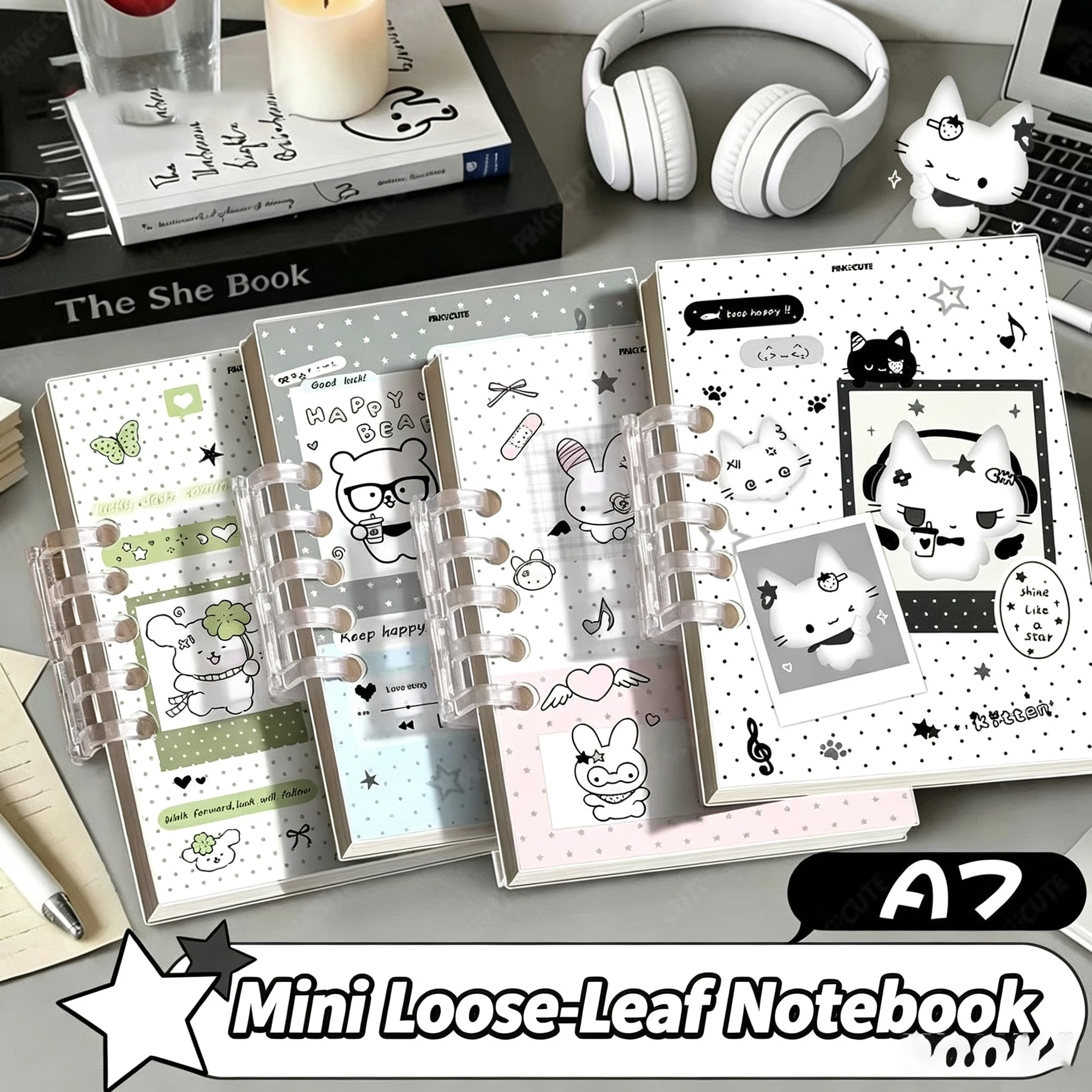 Japanese-style Cute and Simple Yellow Undated Planner A7 High-quality Colorful Inner Pages Weekly Schedule Daily Plan Notebook