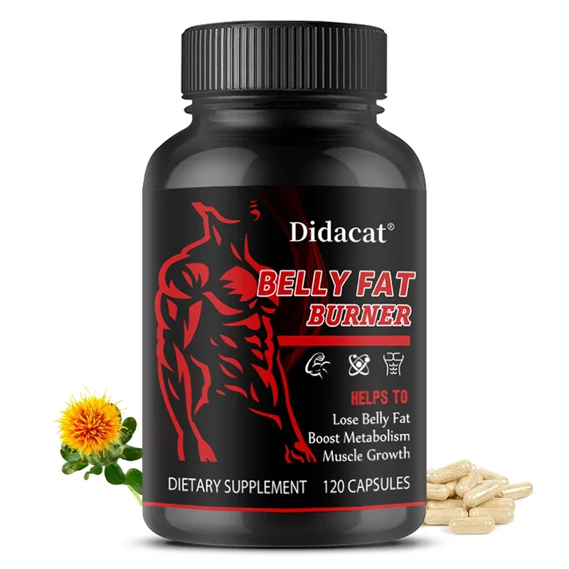 Didacat Belly Fat Burner for Men - Burn Belly Fat, Tighten Abs, Boost Muscle Growth, Metabolism - Caffeine Free