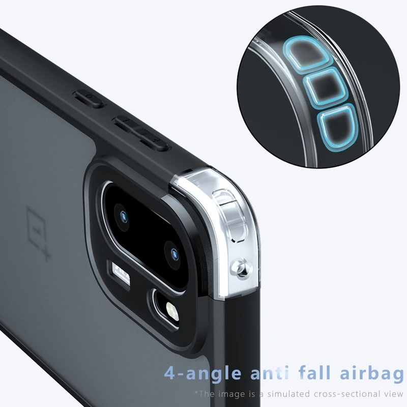 For OnePlus ACE 6 Case ELVEV Shockproof Matte PC+TPU Anti-fingerprint Back Phone Cover for OnePlus 15R