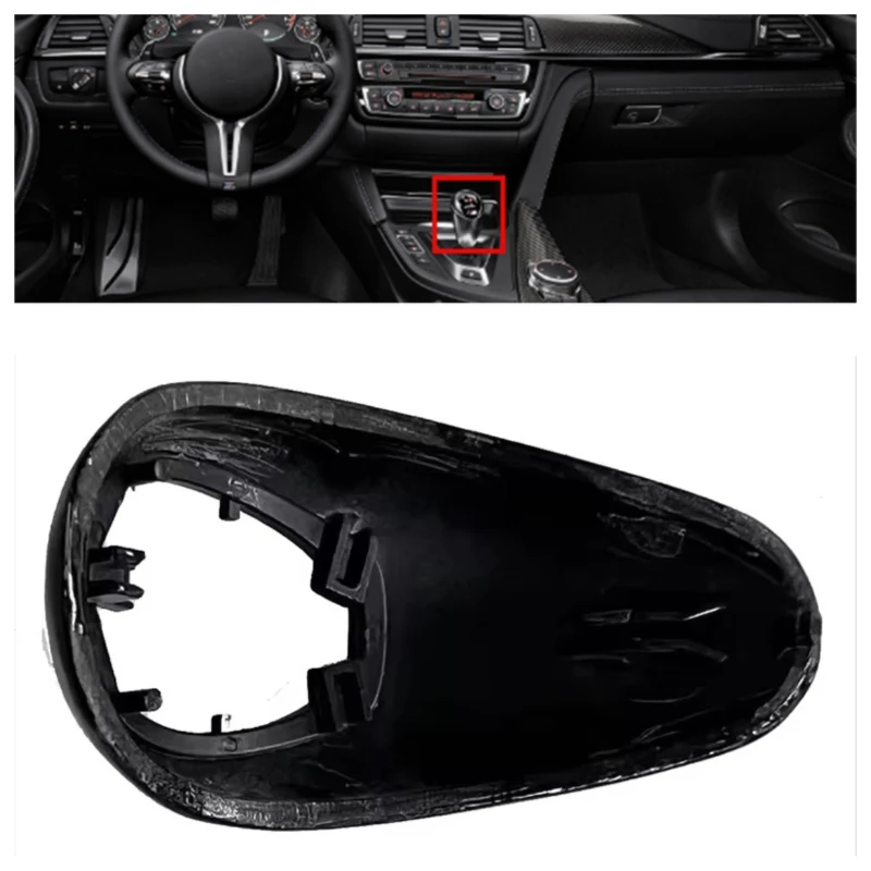 Car Shift Knob Head Cover Trim for BMW M2 F87 M3 F80 M4 F82 F83 M5 F10 Woven Carbon Fiber