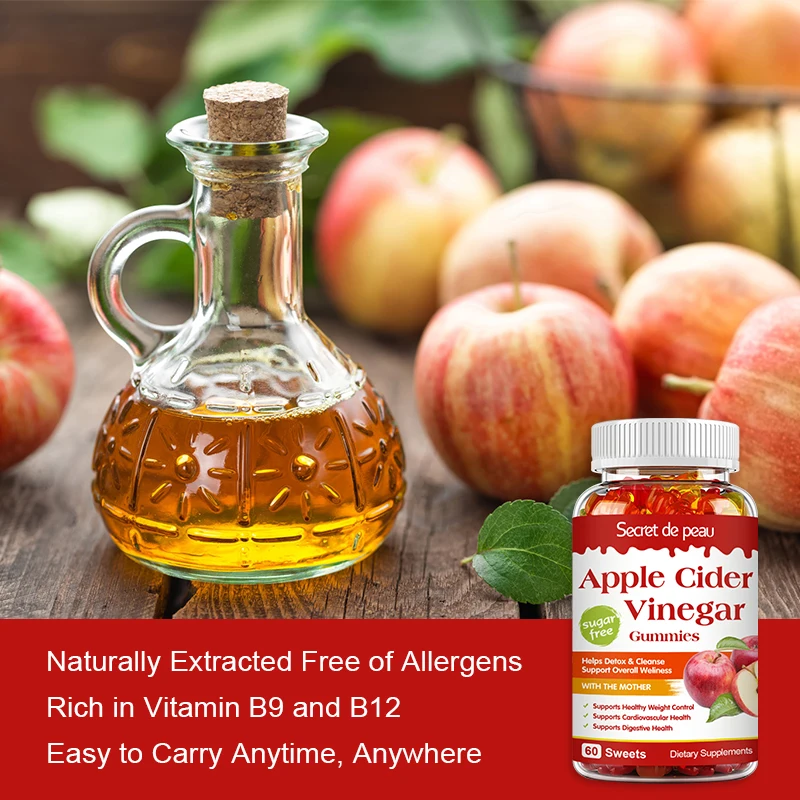 Lukare Apple Cider Vinegar Gummies Digestive Health Support Relieves Bloating and Constipation Burns Fat and Controls Weight