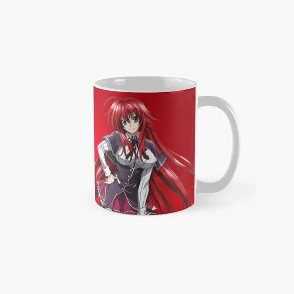 Rias Gremory Classic  Mug Picture Printed Tea Image Gifts Photo Drinkware Coffee Cup Simple Handle Round Design