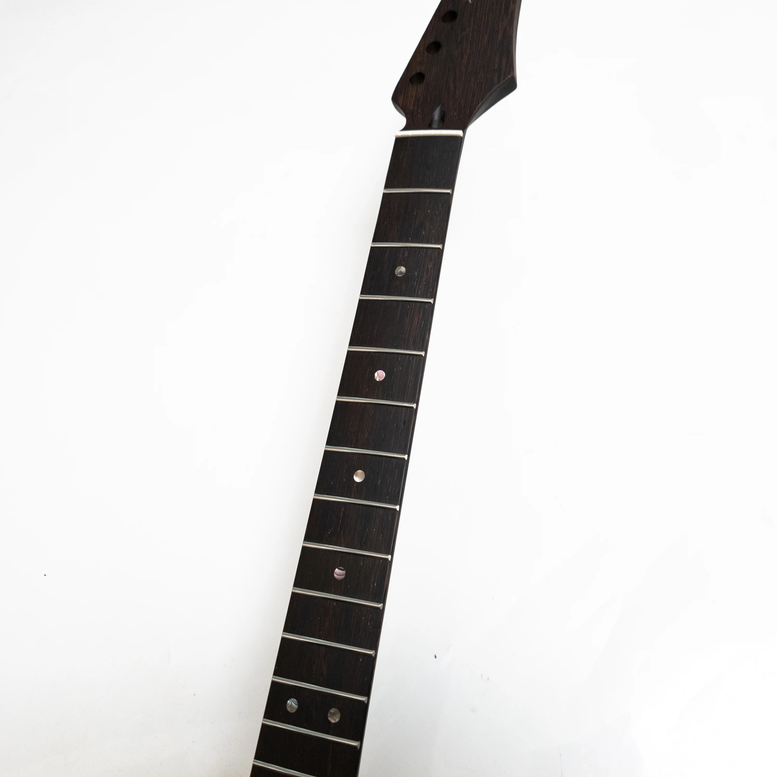 24 Frets Electric Guitar Neck Wenge Neck Fingerboard Locking Nut Stainless Steel Frets Replacement Guitar Neck