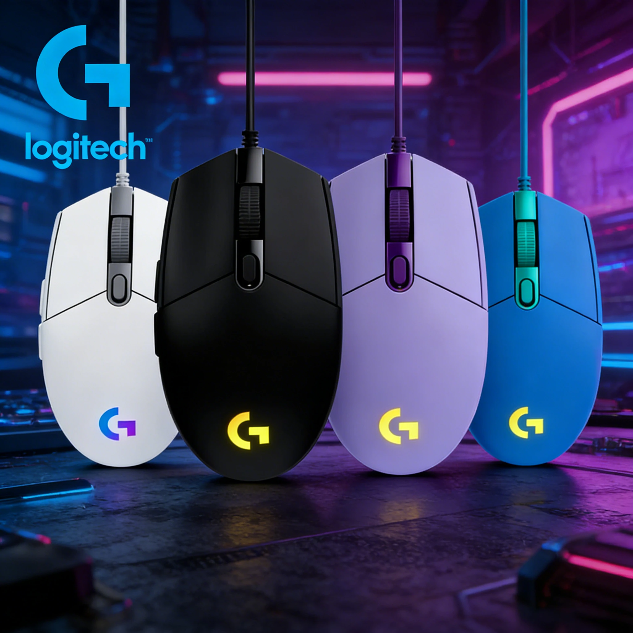 

Механическая игровая проводная мышь Logitech G102 Gen 2 — периферийное устройство для FPS-игр, флагманское RGB-освещение, подходит для офиса и дома