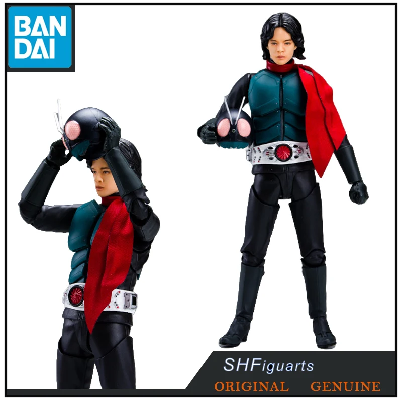 Bandai Original Shf Shin maskiert Fahrer/Hongo Takeshi Anime Action figuren Spielzeug für Jungen Mädchen Kinder Geschenk Sammler Modell Ornamente