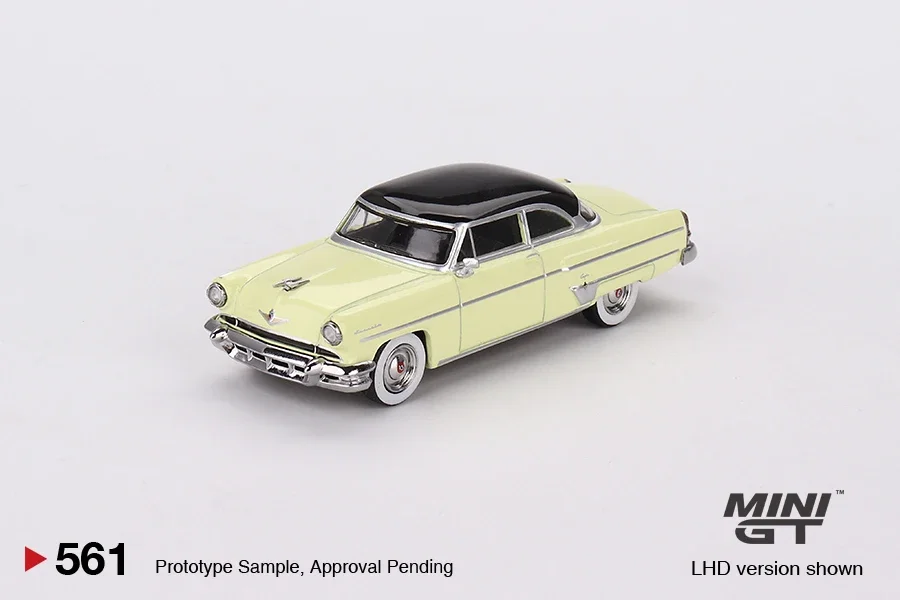 MINIGT 1/64 Lincoln Capri 1954 Premier Yellow MGT00561-CH Cars Alloy Vehicle Diecast Metal Model Kids Xmas Gift Toys for Boys