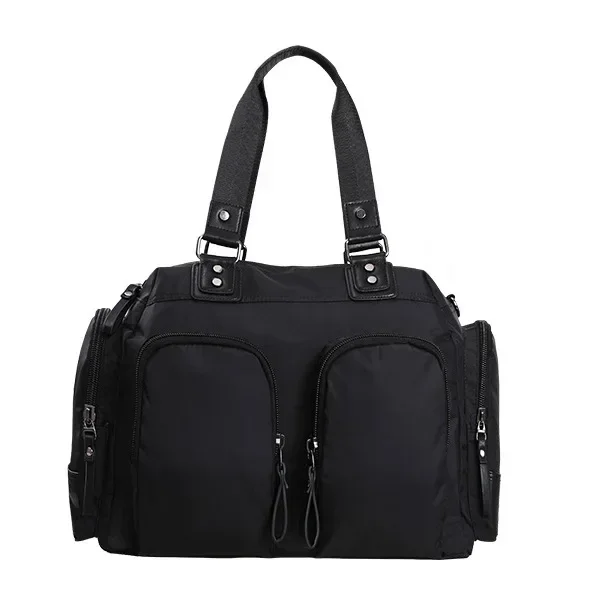 Streetwear Style Zipper Pocket High Quality Type Nylon Men Shoulder Bag Large Capacity Travel Casual Commuter School Men Handbag