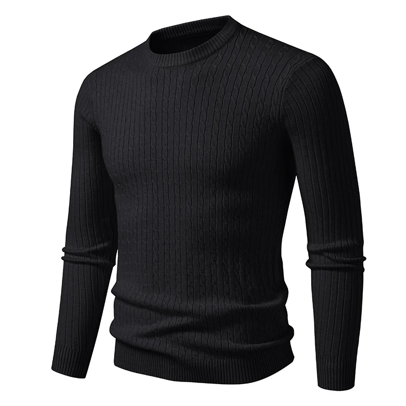 Immagine 7: Nuovi maglioni da uomo con scollo rotondo, a maniche lunghe, leggeri, in maglia, adatti come abito o maglione casual, con motivo a treccia.