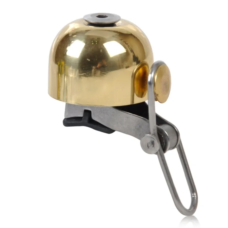 Picture 6: Mini Retro Bicycle Copper Bell Lightweight 1/2 Sets Small Bell for 22.2-28mm Handlebar MTB Road Bike Accessories
