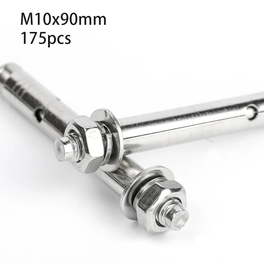 Wholesale 175pcs M10x90mm 304 Stainless Steel Expansion Screws Bolts Sleeve Anchor for Concrete