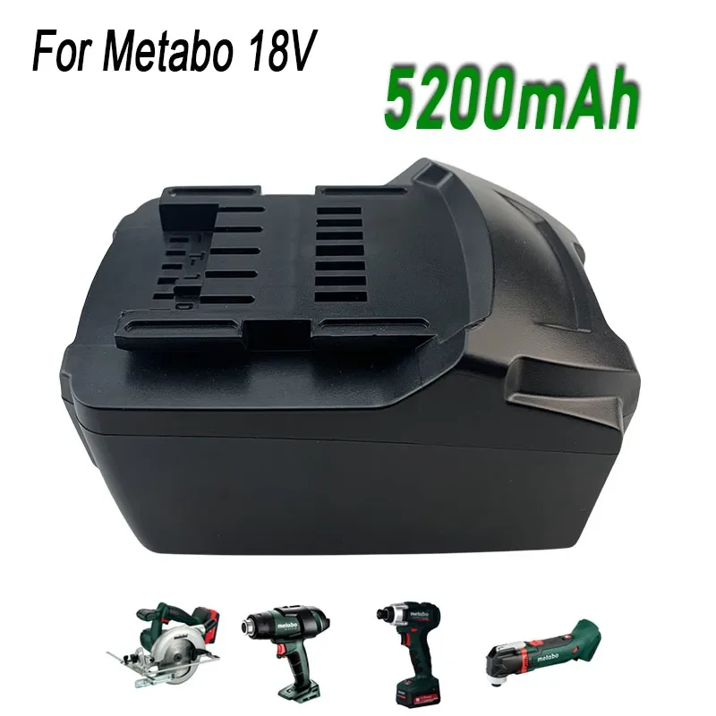 

Battery 18V 5200mah for Metabo Cordless Power Tool Drill Drivers Wrench Hammers for Metabo 18V Battery 625592000 625591000