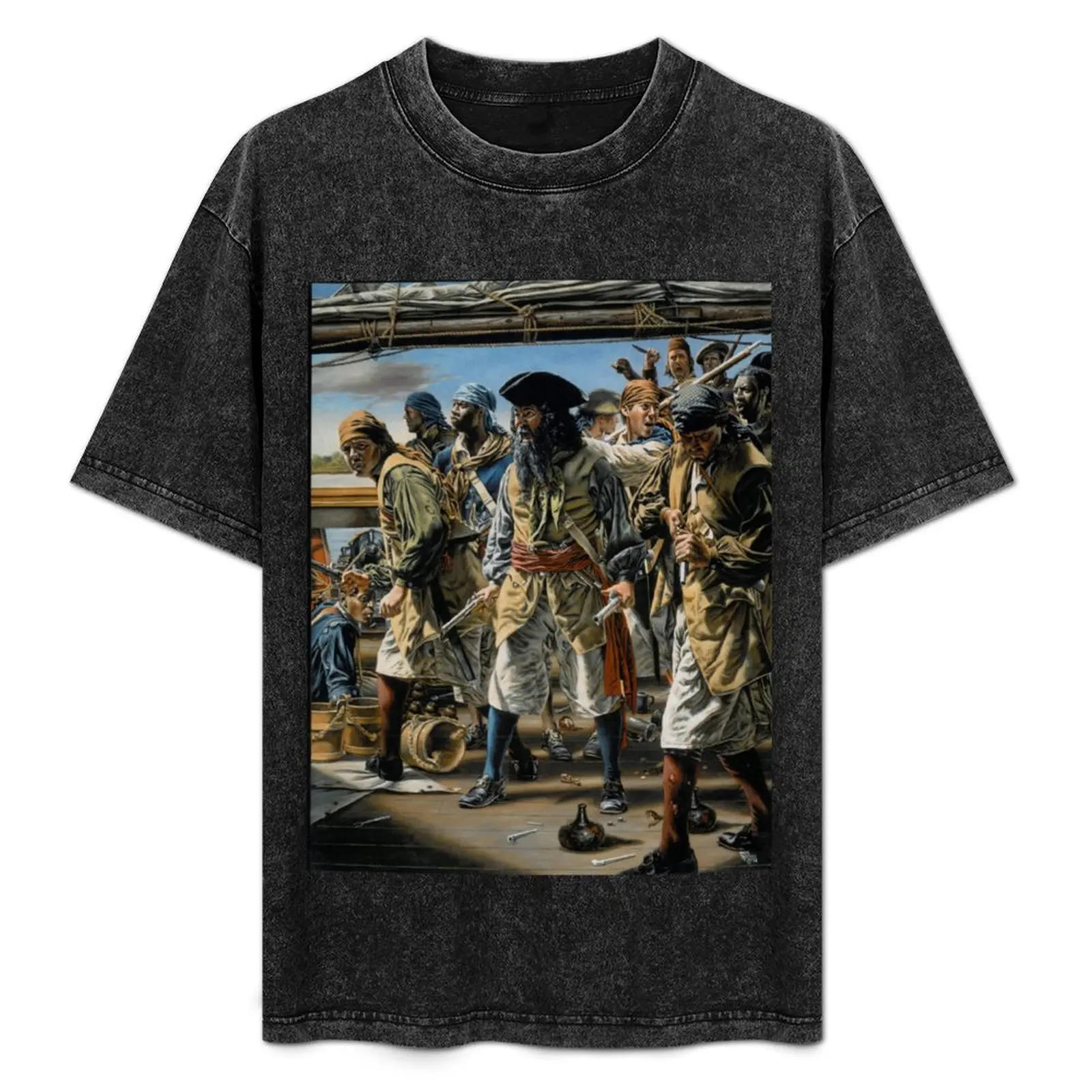 

Blackbeard the Pirate T-Shirt Work Wear Lightweight Tee