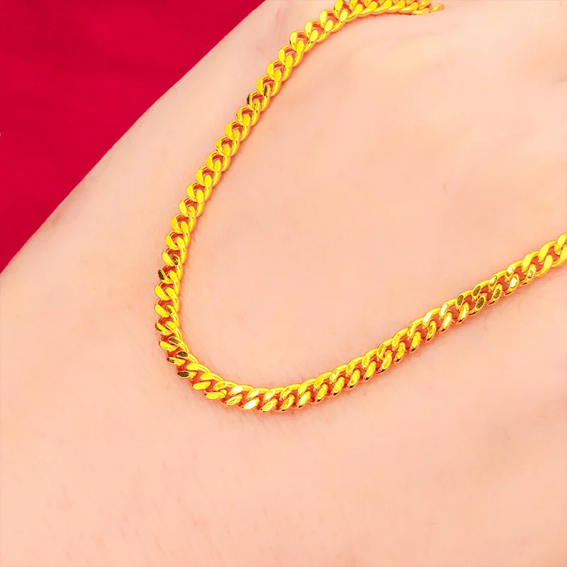 

Женское колье из 24-каратного золота с S-образной застежкой | AU999 Чистое золото, толстая цепочка с смелой S-образной застежкой, гладкая отделка, экст. уверенность для бизнеса.