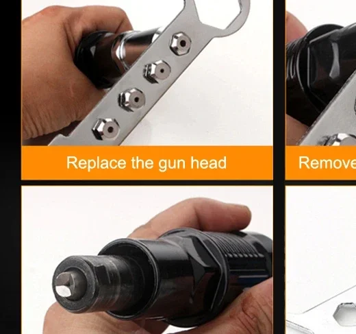New Electric Rivet Gun Adapter 2.4mm-4.8mm Rivet Nut Gun Drill Adapter Cordless Riveting Tool Insert Nut Pull Rivet Insert Tool