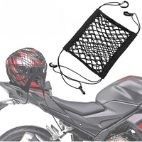 Motorcycle Cargo Net High Elastic Double Layer Motorcycle Net for Helmet Storage Bungee Cargo Net with Hooks Luggage Net