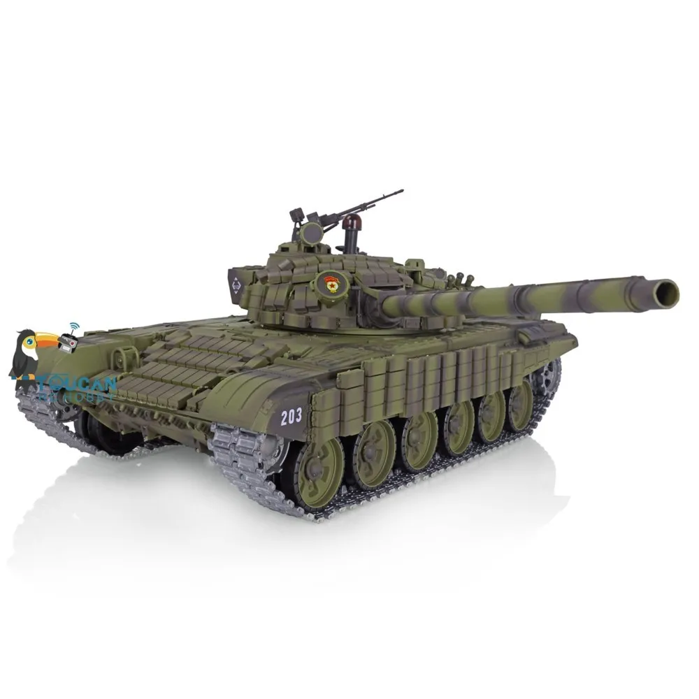 US Stock Heng Long RC Tank T72 1/16 Scale 7.0 Metal Battle Electric Tank Tracked Vehicle High Power Durability RC Tanks Panzer