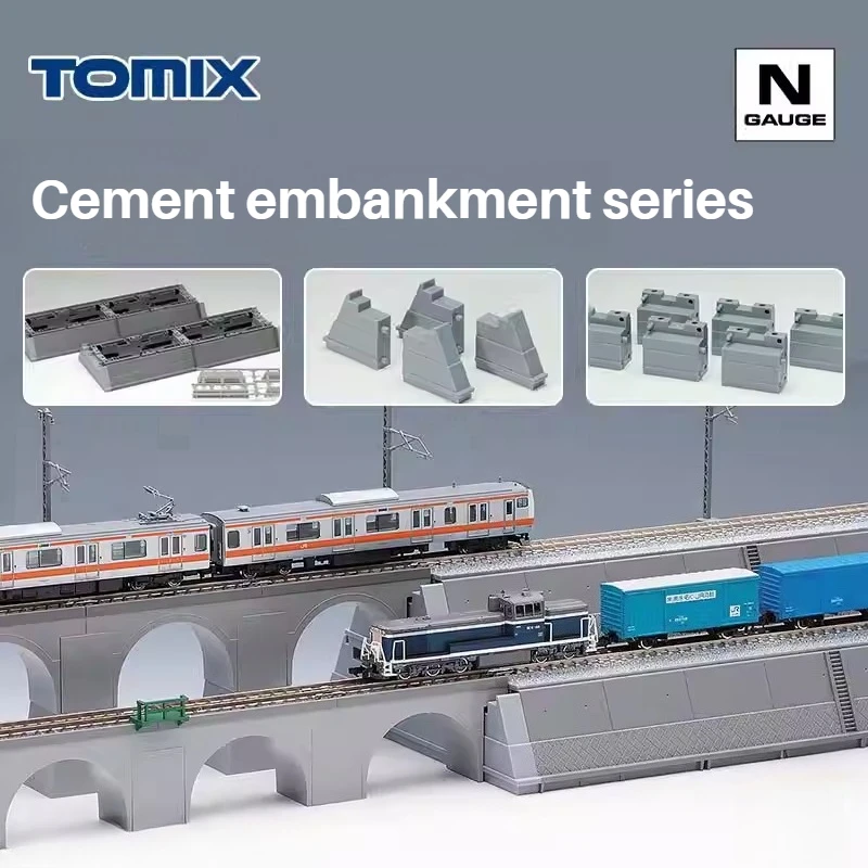 TOMIX N Scale Train Model Accessories Cement Embankment Series - Track Elevated Base Bridge Piers Sand Table Scene Decoration