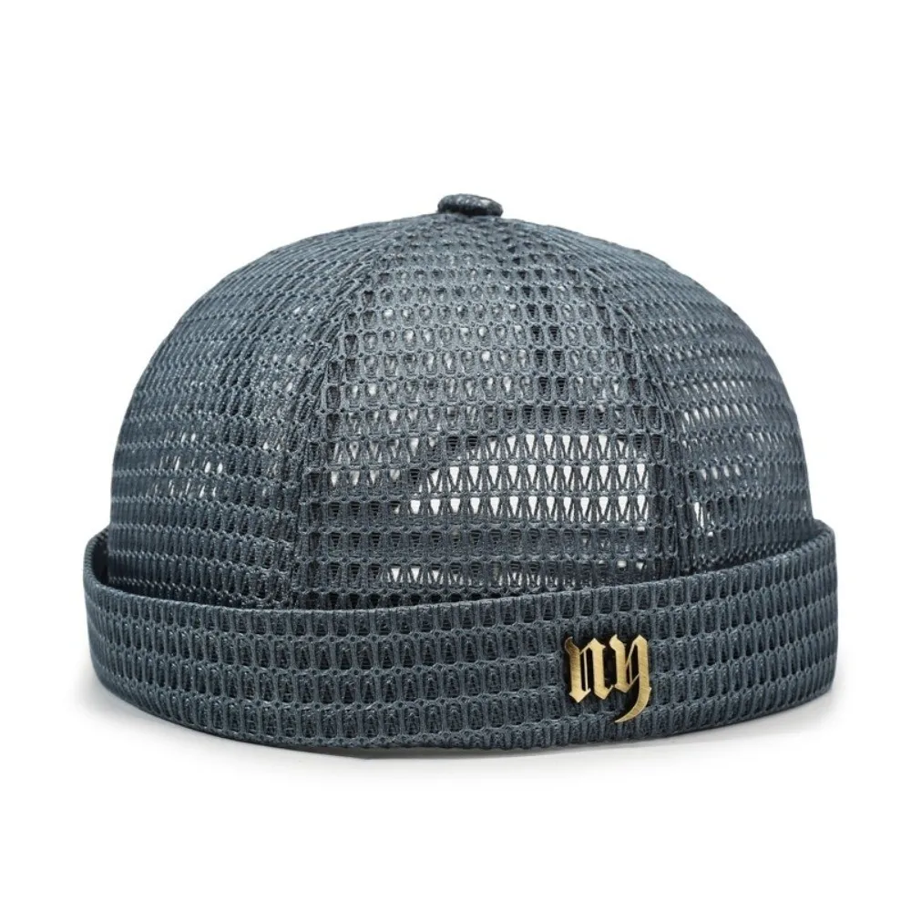 New Brimless Mesh Hat Adjustable Ultra-Light Hip Hop Hat Multicolor Melon Cap Summer Spring